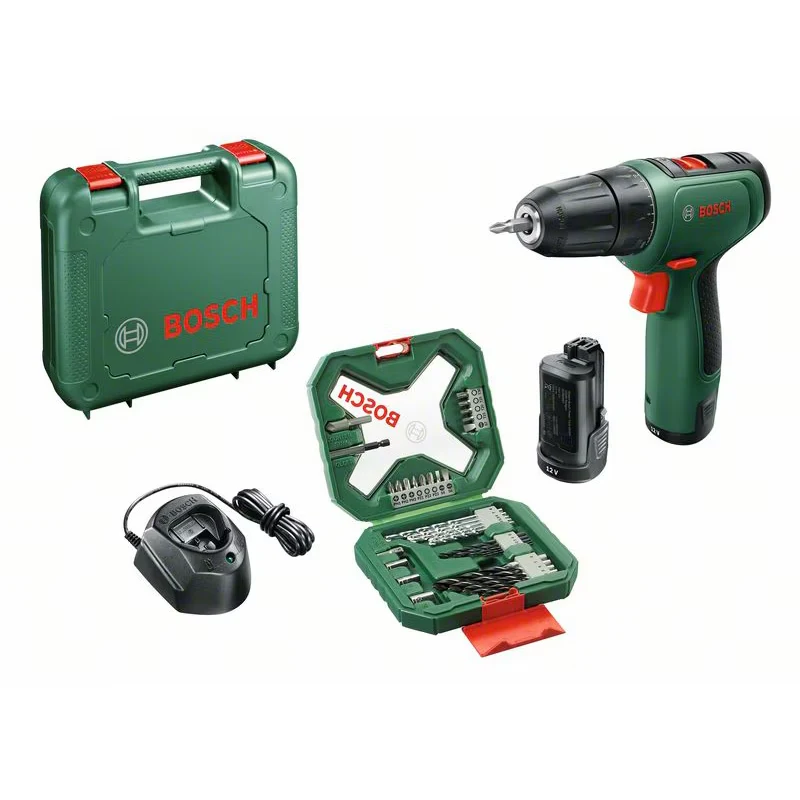 Masina de gaurit si insurubat Bosch EasyDrill 1200, 12V, 30 Nm, 2 acumulatori 1.5 Ah, set 34 piese