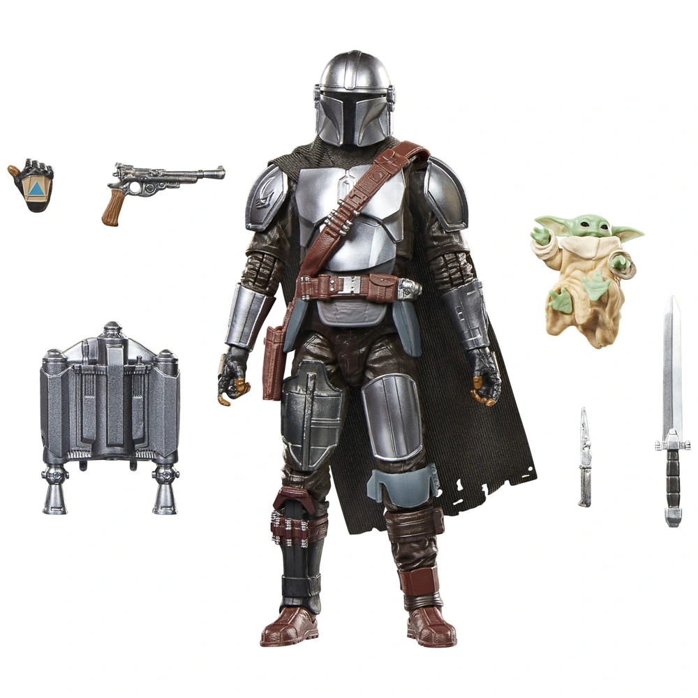 Figurina Star Wars Galactic Action - The Mandalorian & Grogu, 30 cm
